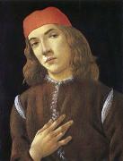 Sandro Botticelli Portrait of youth oil painting artist